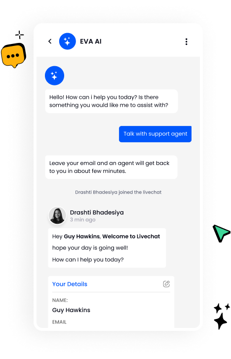 A mobile app utilizing ai technology to display a conversation between two individuals.