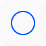 An ai-powered automation system that creates a circle with a blue circle in the middle.